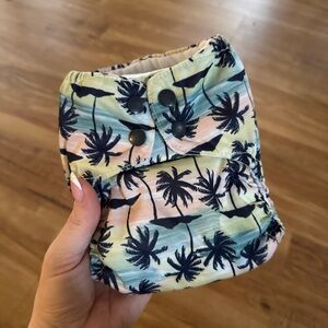 Thirsties Stay Dry Natural AIO Palm Tree Patterned Kids Diaper Cover